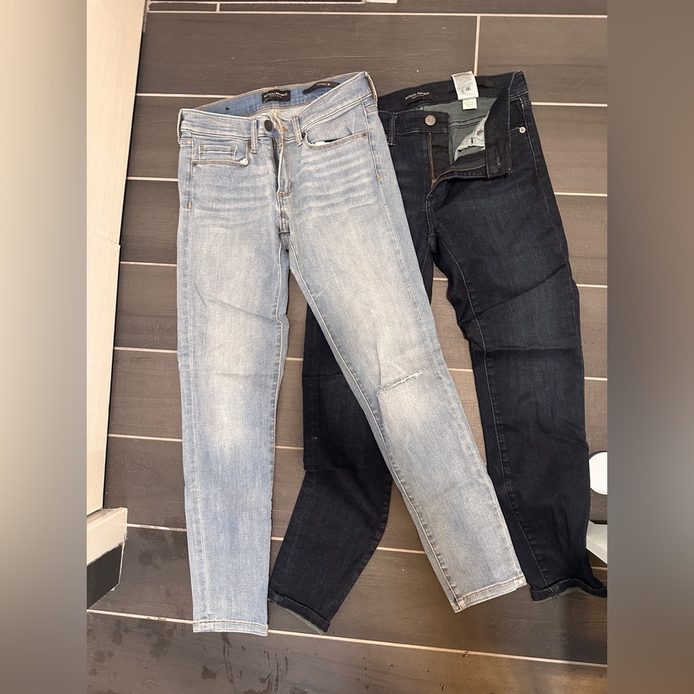 size 26 skinny womens banana republic jeans lot dark and light jeans